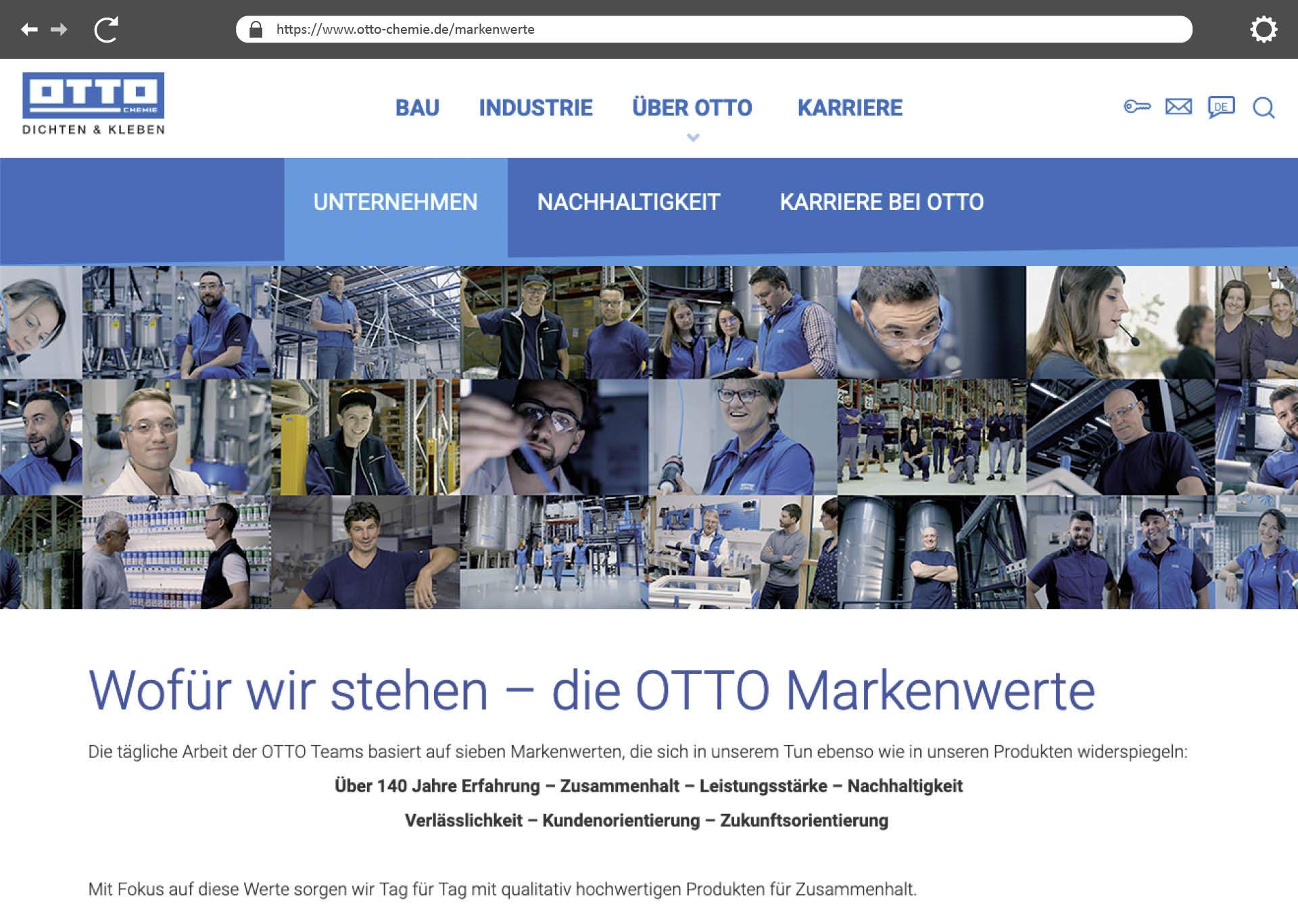 Otto Chemie Markenwebsite